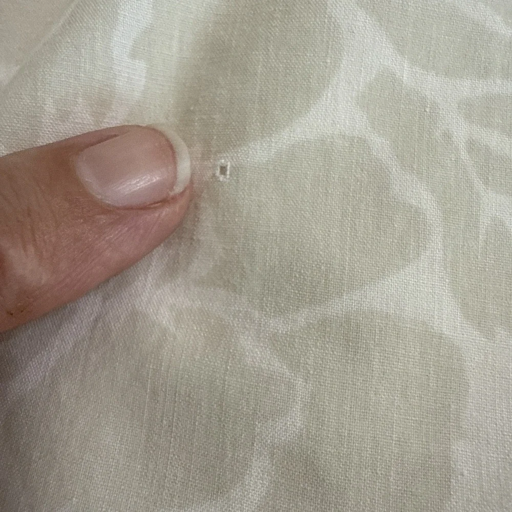 Vtg Jessica McClintock Flat Sheet Romantic Liaisons Monochromatic Botanical FULL